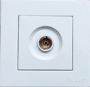 پریز آنتن توکار ساده آسان سفید بکر